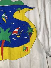 VINTAGE PG TIPS TEA 90s T SHIRT BEACH SAILING SIZE XL ON SIERRA TEEZ 100% COTTON