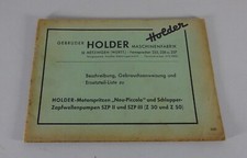 Operating instructions list - operating, instructions/list