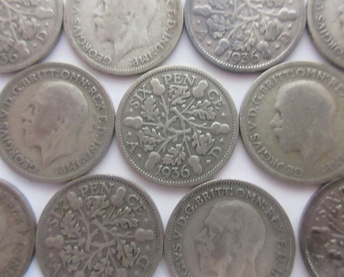 Christmas silver sixpence - sixpence, 6d