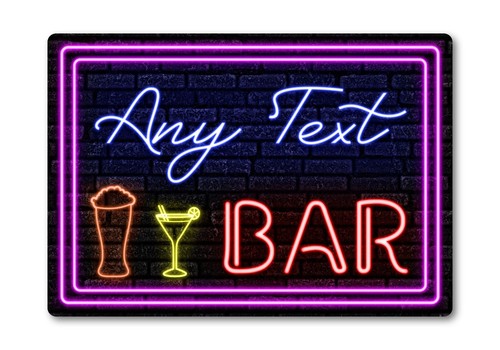Personalised bar sign - bar, metal