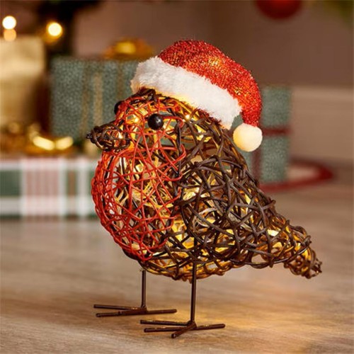 Rattan robin christmas - rattan,