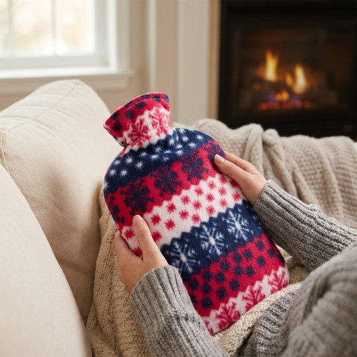 Large hot water bottle with - 2l,