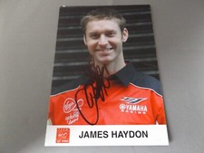 8" x 6" RIDER PHOTO CARD HAND SIGNED BY JAMES HAYDON - VIRGIN YAMAHA