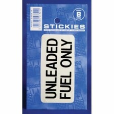 Un-Leaded Fuel Black Sticker