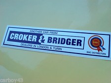 BMC Rosette Croker & Bridger Classic Mini Fans Car Decal Sticker 1 off 200mm