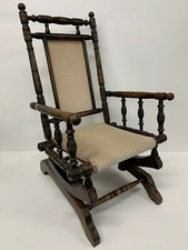 Antique Child’s American Rocker Rocking Chair Furniture Oak