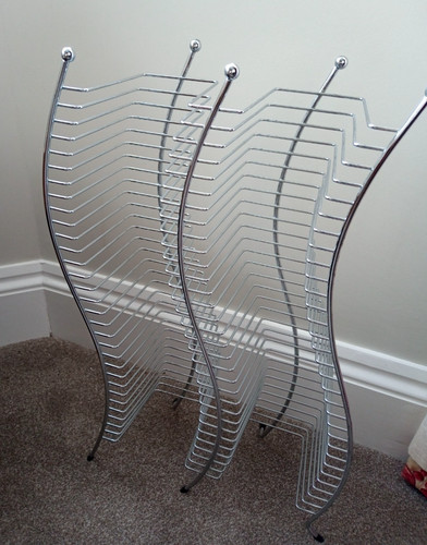 Vintage metal chrome wire - metal,