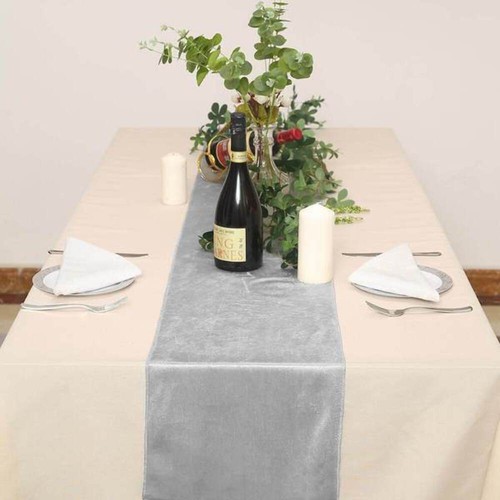 Silver premium velvet - silver, satin