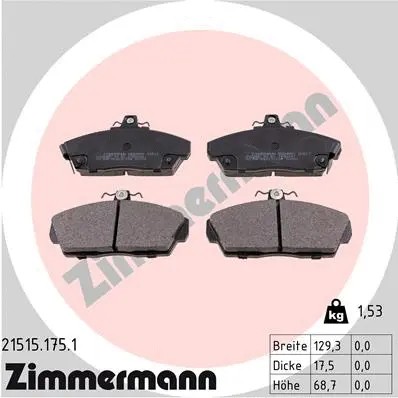 Front brake pad - front,