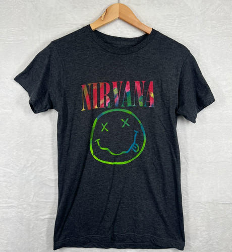 Nirvana shirt grey smiley - nirvana,