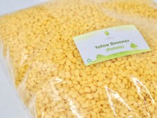 Yellow beeswax pellets - yellow,