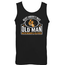 Never Underestimate an Old Man With Boxing Gloves Mens Funny Vest Boxer Rocky