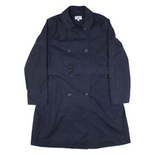 INES DE LA FRESSANGE Womens Trench Coat Blue 2XL