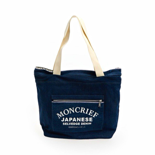 Moncrief navy denim tote bag - denim,