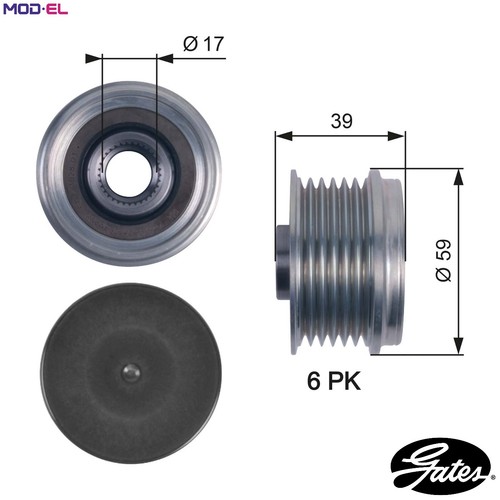 Alternator freewheel clutch - freewheel,