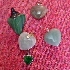 Jade Or Hardstone heart shaped Necklaces Pendants