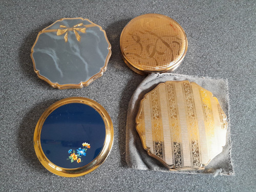 Vintage powder compacts - vintage,