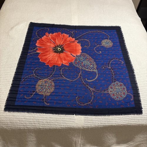 Beautiful blue scarf with - blue,