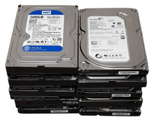 Job Lot 10 x Various Make & Model 500GB Sata 3.5" Hard Drives Price Inc VAT