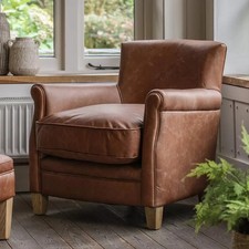 Vintage Brown Leather Armchair