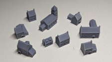 3mm T Gauge Scale UK Home Front Village (No Terrace Houses) - 9 Buildings