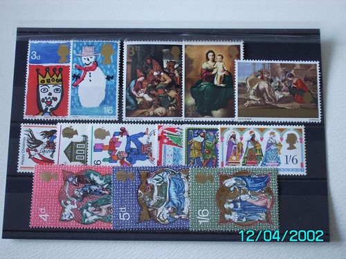 1966 1970 christmas stamp - gb,