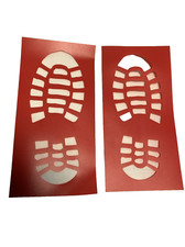 Santa's Boot Print Stencil Christmas Red Holiday Footprint Eve Shoe Template