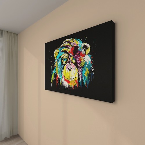 Banksy canvas print rainbow - banksy,