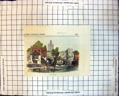 Old print ferry - old,