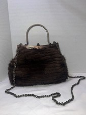 Vintage Framed Mink/Leather