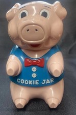 Vtg 1990 The Original Oinking Pig Cookie Jar Fun-Damental Too Plastic Works MCM