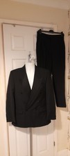 Pierre Cardin Double Breasted Tuxedo Dinner Suit 38S 32W 29.5 Leg, Wool Vintage 