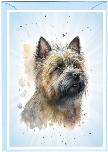 Cairn terrier dog greetings - terrier,