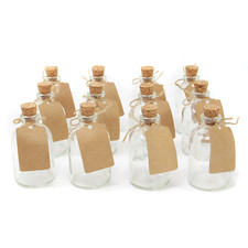 Mini Glass Bottles x12