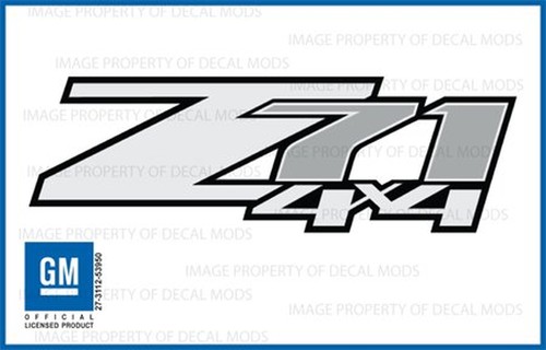 Z71 4x4 gray - decals, stickers