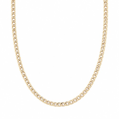 9ct yellow gold - fine, curb