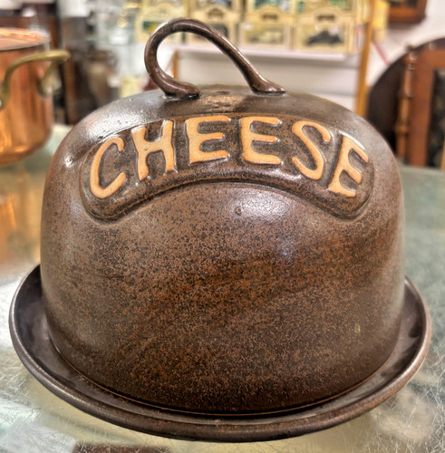 Vintage stoneware cheese dome - stoneware,
