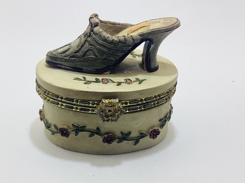 Vintage trinket box hinged - vintage,