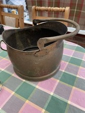 Helmet style Coal Scuttle.  11inch diameter 9inch high