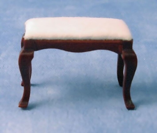 Mahogany footstool with - mahogany,