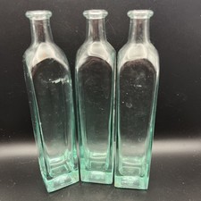 3 Small Green Tint Glass