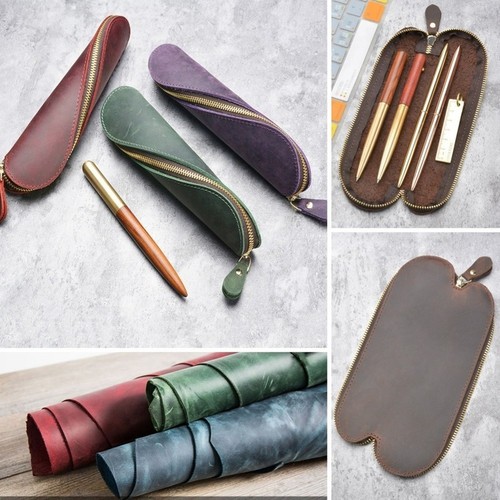 Genuine leather pencil - pencil, case