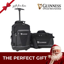 Guinness Cabin Bag Set Ryanair 40x25x20cm Wheeled Holdall & Backpack Official