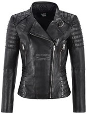 Ladies black leather jacket - ladies,