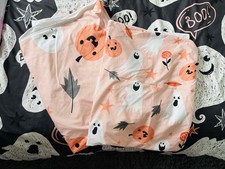 Halloween Pumpkin Ghost Single Bedding Set Zip Closing One Pillowcase ￼