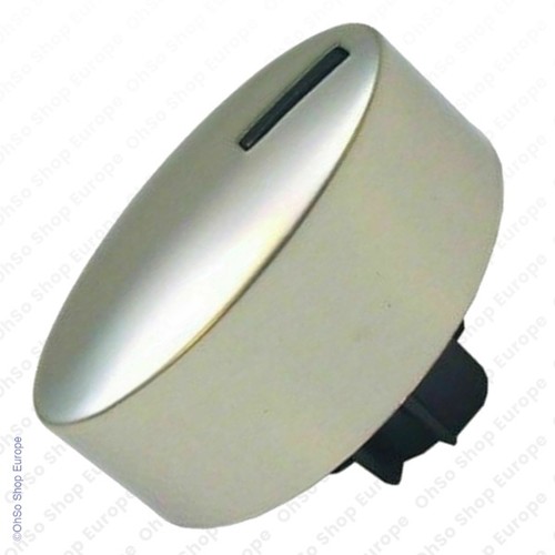 Silver oval knob - silver, dial
