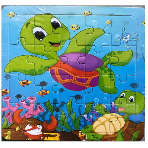 Wooden puzzle kids cartoon - wooden,