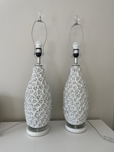 Pair large white ceramic - pair,