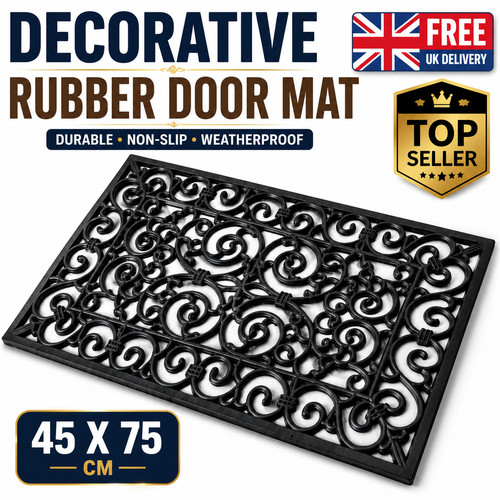 Decorative rubber door mat - decorative,