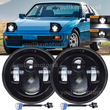 2x 7" LED Headlight Projector Hi/Lo sealed Beam Fit for Porsche 944 928 914 924